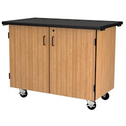 NPS Mobile Storage Cabinet - Cart with Tote Trays, front of cart