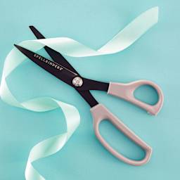 Spellbinders Pro Shears - 9" with ribbon between blades