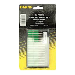 Enkay Diamond Point Set - Set of 20, 1/8" Shanks front of packaging