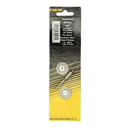 Enkay Diamond Wheel Set - Pkg of 2 Wheels,  3/4" Wheels, 1/8" Mandrel front of packaging