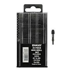 Enkay Mini Drill and Micro Chuck Set - Set of 20 back of packaging