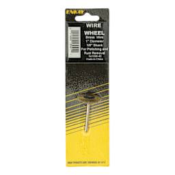 Enkay Brass Wire Wheel - 1 in front of packaging