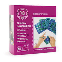 Friendly Loom Explore Crochet Granny Square Kit - Ocean front of packaging
