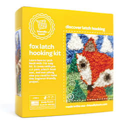 Friendly Loom Discover Latch Hooking Kit - Fox packaging