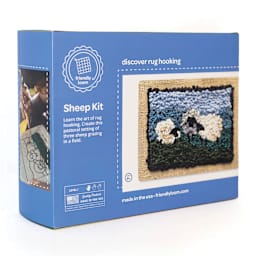 Friendly Loom Discover Rug Hooking Kit - Sheep, 5" x 7" packaging
