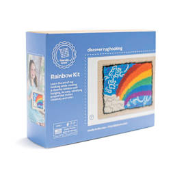 Friendly Loom Discover Rug Hooking Kit - Rainbow, 5" x 7" packaging