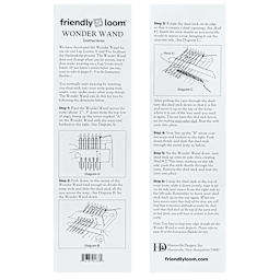 Friendly Loom Wonder Wand showing included instructions