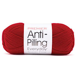 Premier Yarns Anti-Pilling Everyday Super Fine Yarn - Really Red, 437 yds