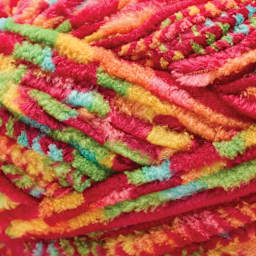 Premier Yarns Parfait Graffiti Yarn - Candy Apple, 78 yds close up to show texture