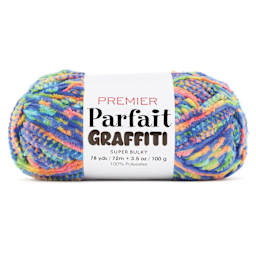 Premier Yarns Parfait Graffiti Yarn - Classic Blue, 78 yds