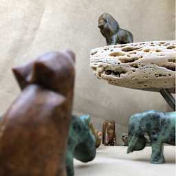 StudioStone Creative Soapstone Carving Kits, finished Animals