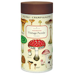 Cavallini Vintage Mushrooms 1,000 Piece Puzzle (Front of packaging)
