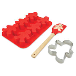 Handstand Kitchen Gingerbread Man Baking Set (Displayed cookware items)