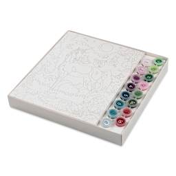 Bright Stripes iHeartArt Paint By Number Kit - Moonlit Unicorn, out of packaging