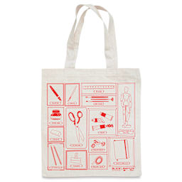 Blick Tote Bag by Maptote - Red (front of tote)