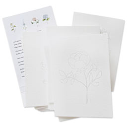 Emily Lex Studio Garden Flowers Paintable Notecards - 5' x 7", Pkg of 8, package contents