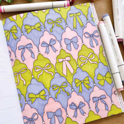 Elyse Breanne Put a Bow On It Coloring Book, fully colored page