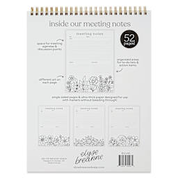 Elyse Breanne Color-in Meeting Notes Notebook, back