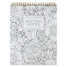 Elyse Breanne Color-in Meeting Notes Notebook, front