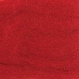 Wistyria Editions 100% Wool Roving - Chili Pepper, 14" - close-up