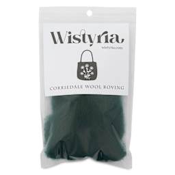 Wistyria Editions 100% Wool Roving - Fir, 14" front of packaging