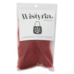 Wistyria Editions 100% Wool Roving - Nutmeg, 14" front of packaging
