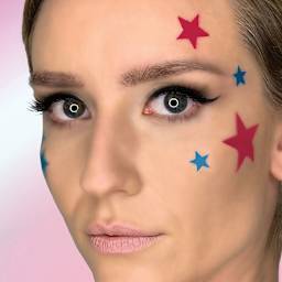 Stencil1 FX Makeup Stencils - Star Witness (Shown on model)