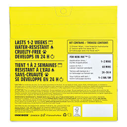Inkbox Semi-Permanent Tattoos - Brielle, 3" x 3", back of packaging