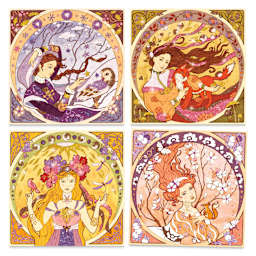 Djeco Inspired By Divine Glitter Boards Kit finished boards