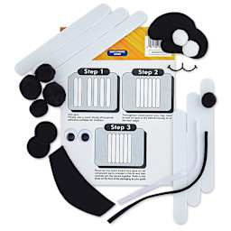 Creativity Street Foam Stick Animal Kit - Panda (kit contents and instructions)