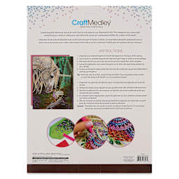 Craft Medley Diamond Painting Canvas Art Kit - Fantasy Friends back of packaging