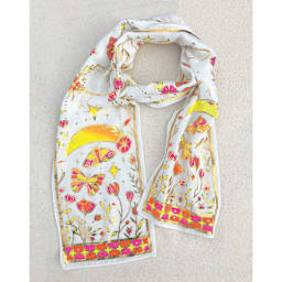 WishCraft Mystical Moons Paint a Scarf Kit (finished scarf project)