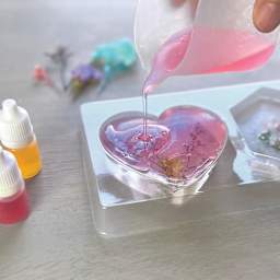 WishCraft Flower Power DIY Soaps Kit (pouring)