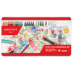 Caran d'Ache Mixed Media Botanical Set, front of the packaging