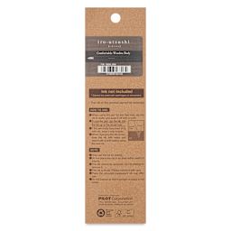 Pilot Iro-Utsushi Dip Pen - Black, Medium Nib, Wooden Barrel, back of packaging
