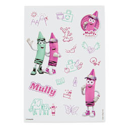 Crayola Limited Edition 60-Piece Art Set - Mauve Art Case included sticker sheet