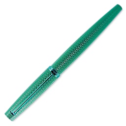 Diplomat Viper Fountain Pen - Green Guilloche, cap on