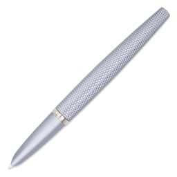 Diplomat Viper Fountain Pen - Silver Guilloche, view from above