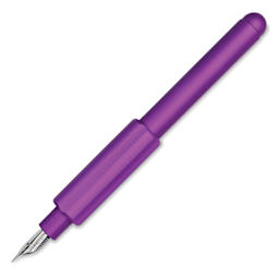 Monteverde Axis Fountain Pen - Matte Purple, Extra Fine, uncapped (image may show a different size nib)