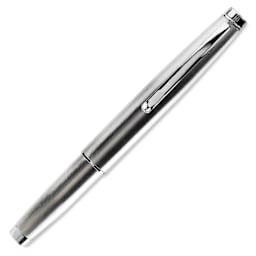 Monteverde Dakota Fountain Pen - Stainless Steel, Broad Nib, capped