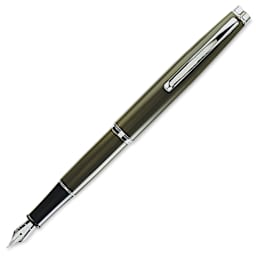 Monteverde Dakota Fountain Pen - Military Green, Extra Fine Nib, uncapped (image may show a different size nib)