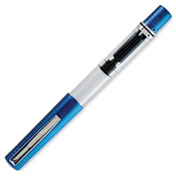 Monteverde MP1 Fountain Pen - Bright Blue, Broad Nib, cap on