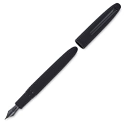 Esterbrook Estie Fountain Pen - Raven Matte Black, Medium Nib, uncapped (image may show a different size nib)
