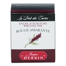 Herbin La Perle des Encres The Jewel of Inks Fountain Pen Ink - Rouge Amarante (Amaranth Red), 30 ml, front of packaging