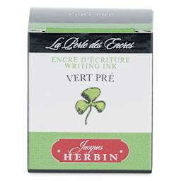 Herbin La Perle des Encres The Jewel of Inks Fountain Pen Ink - Vert Pré (Meadow Green), 30 ml, front of packaging