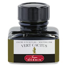 Herbin La Perle des Encres The Jewel of Inks Fountain Pen Ink - Vert Cactus (Cactus Green), 30 ml