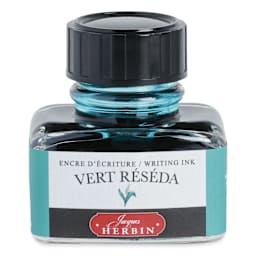 Herbin La Perle des Encres The Jewel of Inks Fountain Pen Ink - Vert Réséda (Reseda Green), 30 ml