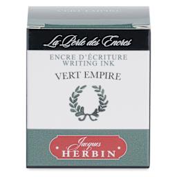 Herbin La Perle des Encres The Jewel of Inks Fountain Pen Ink - Vert Empire (Empire Green), 30 ml, front of packaging