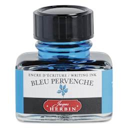 Herbin La Perle des Encres The Jewel of Inks Fountain Pen Ink - Bleu Pervenche (Periwinkle Blue), 30 ml