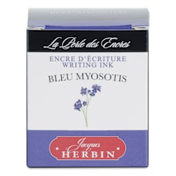 Herbin La Perle des Encres The Jewel of Inks Fountain Pen Ink - Bleu Myosotis (Forget-Me-Not Blue), 30 ml, front of packaging